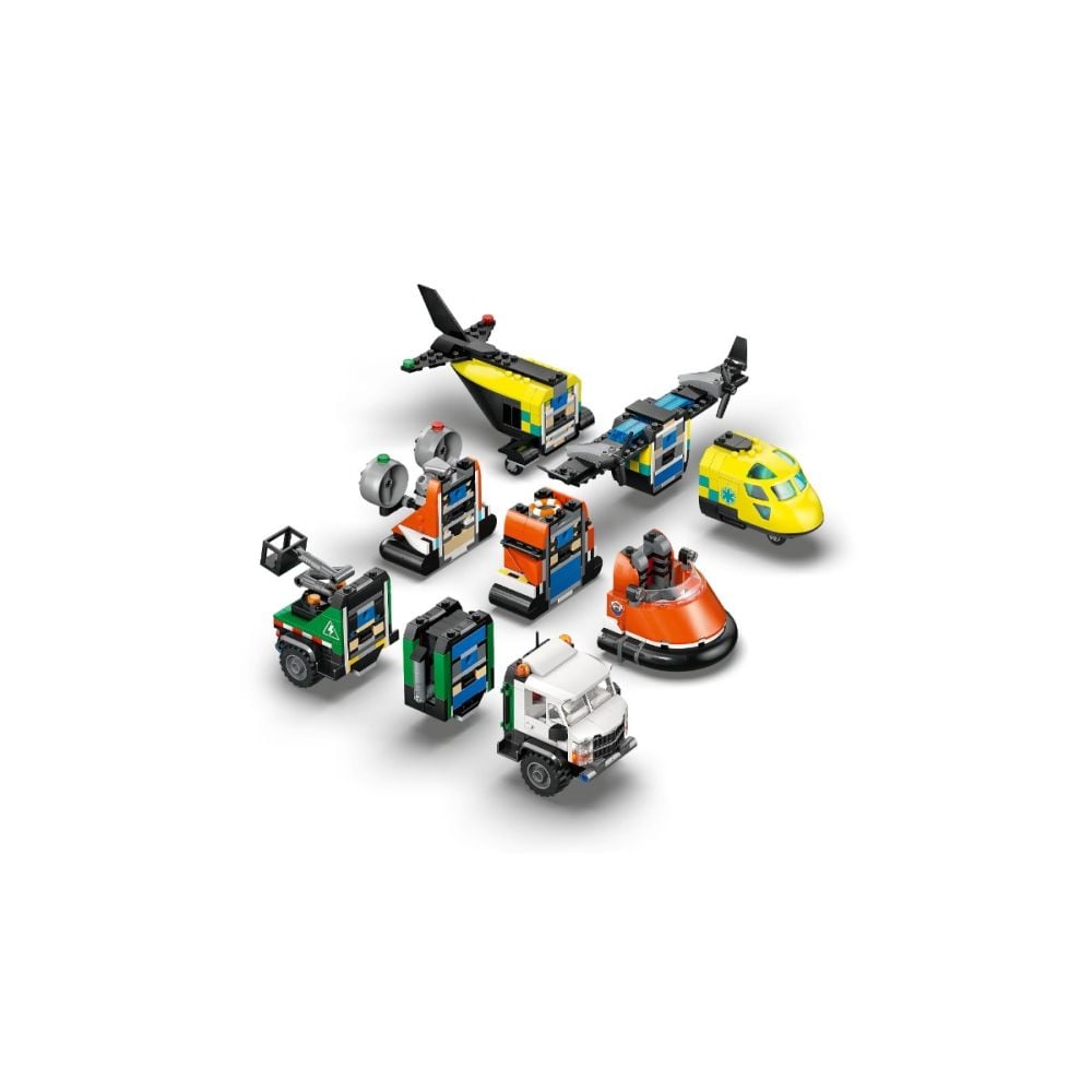 LEGO® City - Самолет, сервизен камион и лодка на въздушна възглавница – ремикс (60505)