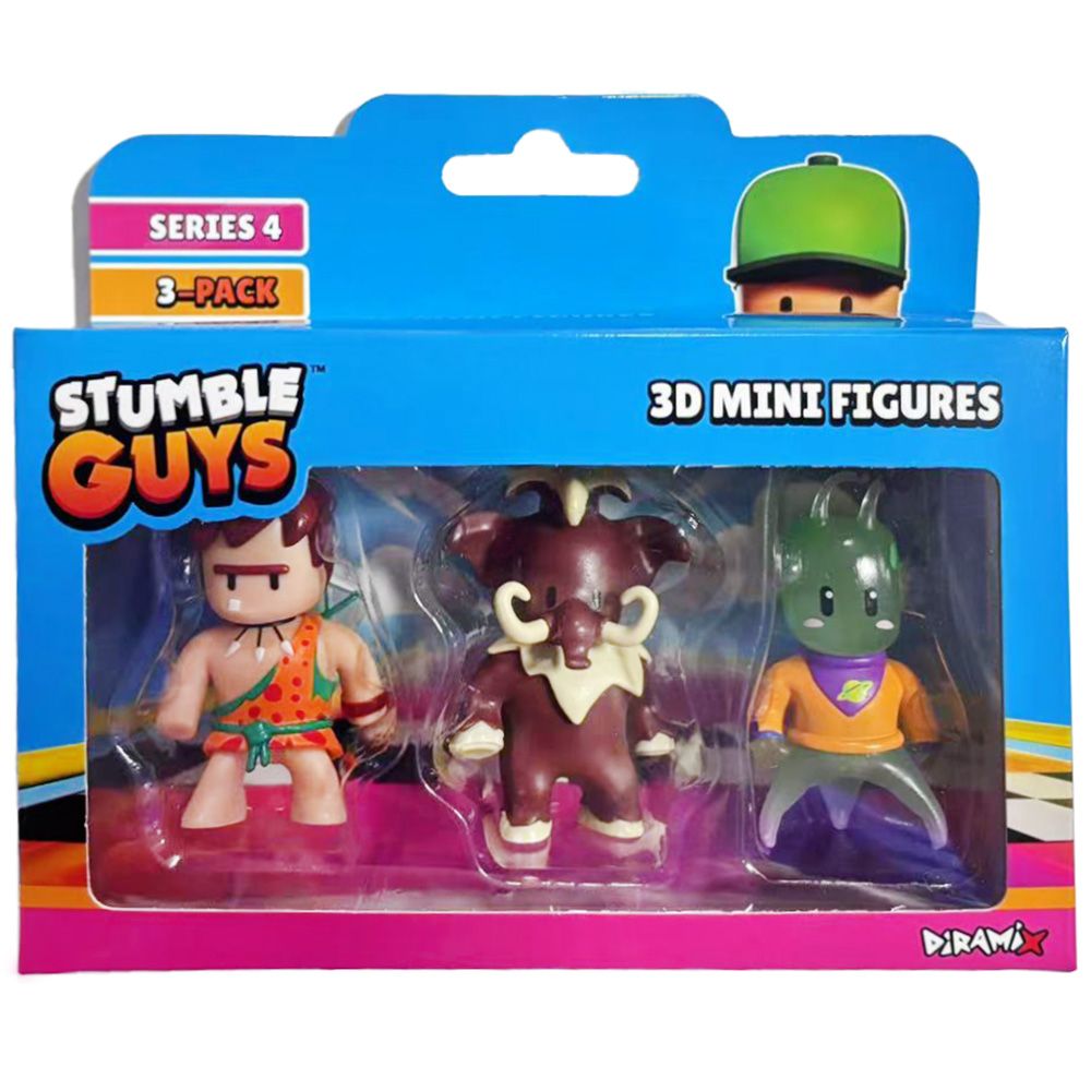 Комплект 3 мини 3D фигурки, Stumble Guys, S4