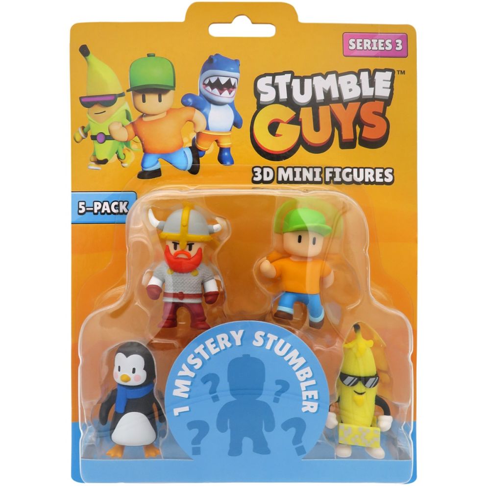 Комплект 5 мини фигурки Stumble Guys 3D, S3