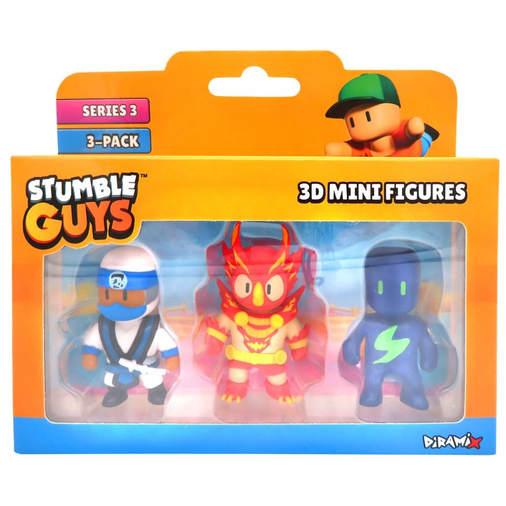 Комплект 3 мини фигурки Stumble Guys 3D, S3