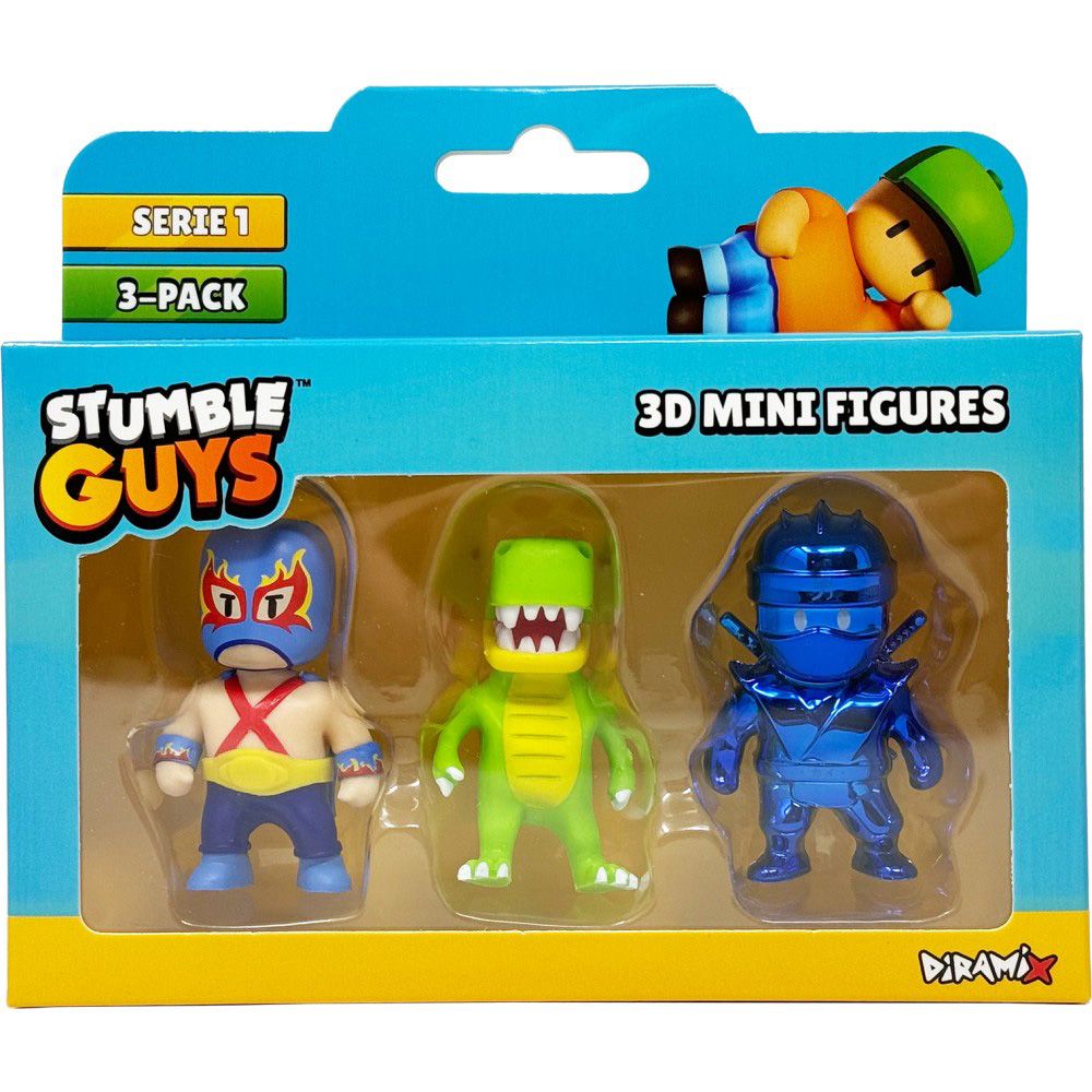 Комплект 3 мини фигурки Stumble Guys, 3D S1