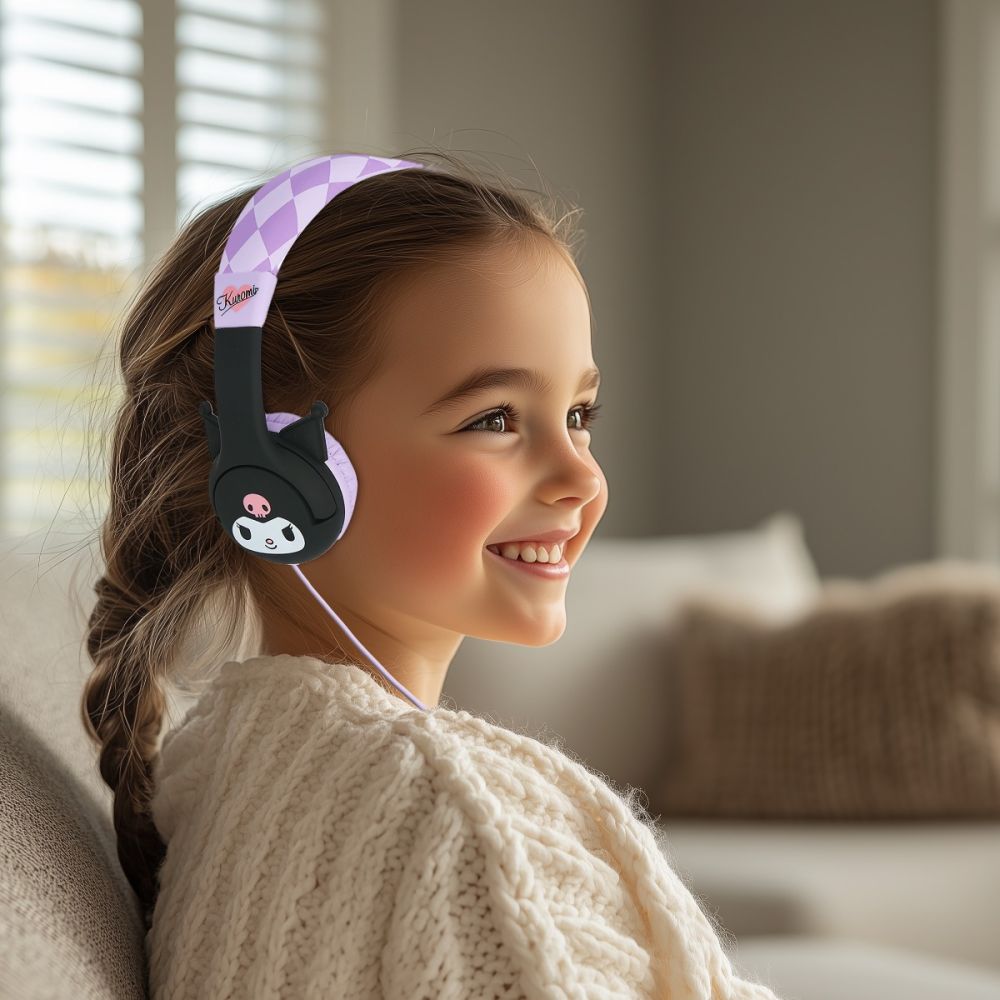 Кабелни аудио слушалки, OTL, On-ear, Kuromi Kids Wired