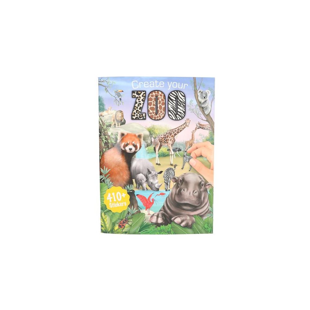 Книжка за оцветяване, Depesche, Create your Zoo 410+ стикери