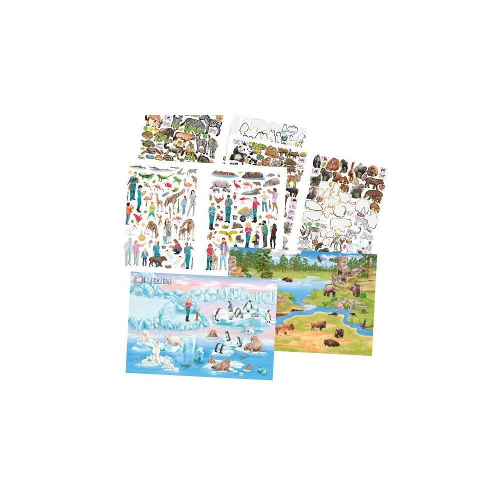 Книжка за оцветяване, Depesche, Create your Zoo 410+ стикери