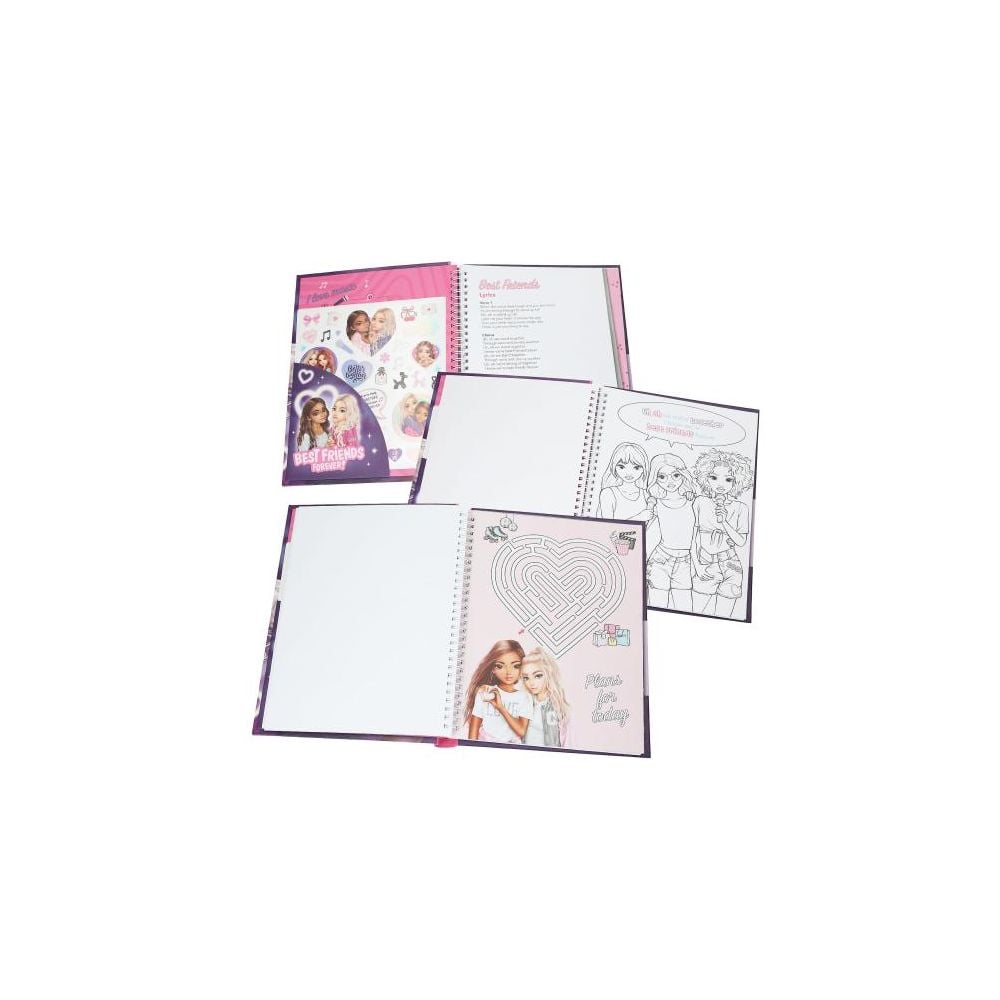 Книжка за оцветяване с LED светлини и звуци, Depesche, TopModel, My Bff