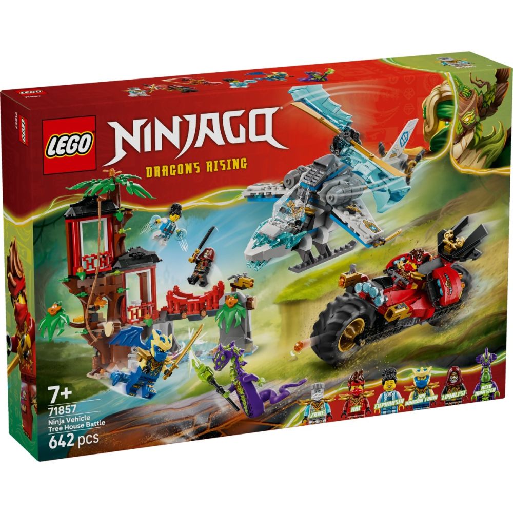 LEGO® Ninjago - Битка при дървесната къща с превозни средства на нинджите (71857)