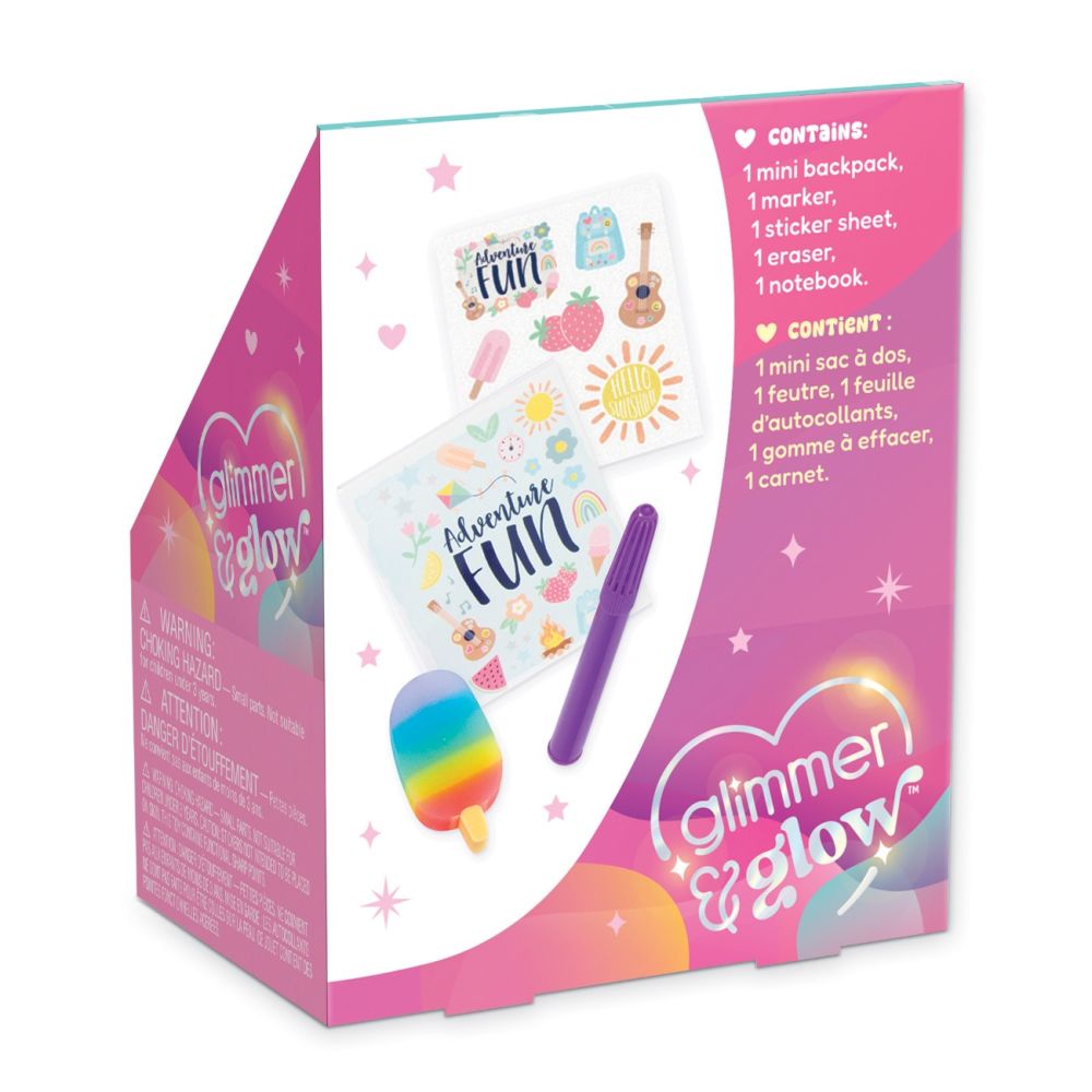 Мини раница с ученически принадлежности, Glimmer & Glow, 5 части