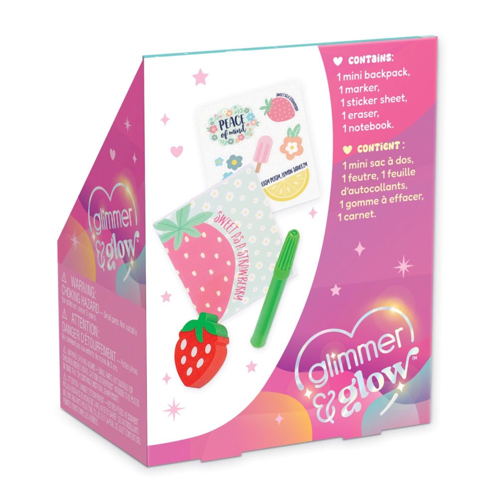 Мини раница с ученически принадлежности, Glimmer & Glow, 5 части