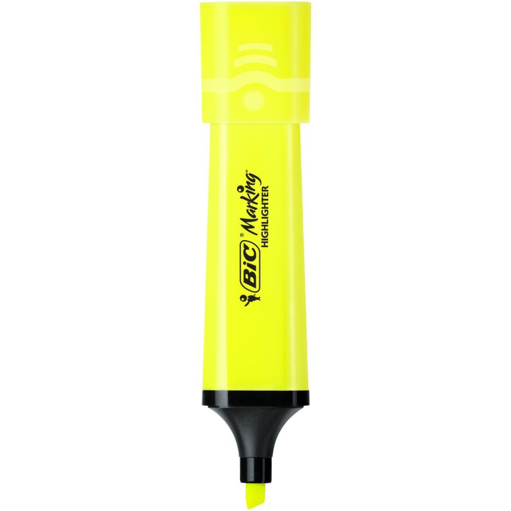 Комплект 2 маркера, Bic, Highlighter Flat, Galben Neon