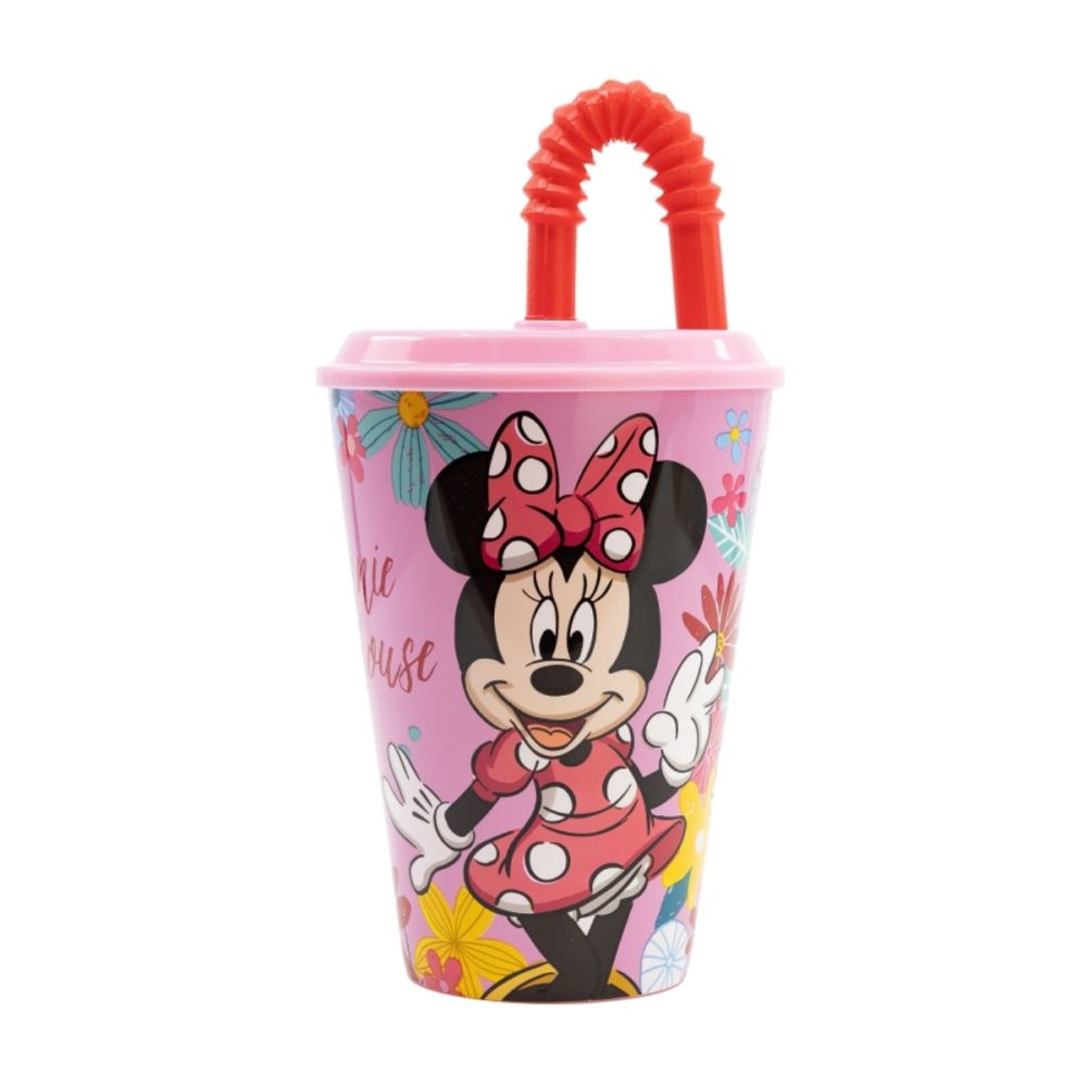 Чаша със сламка и капак, Stor, Minnie Mouse, 430 мл