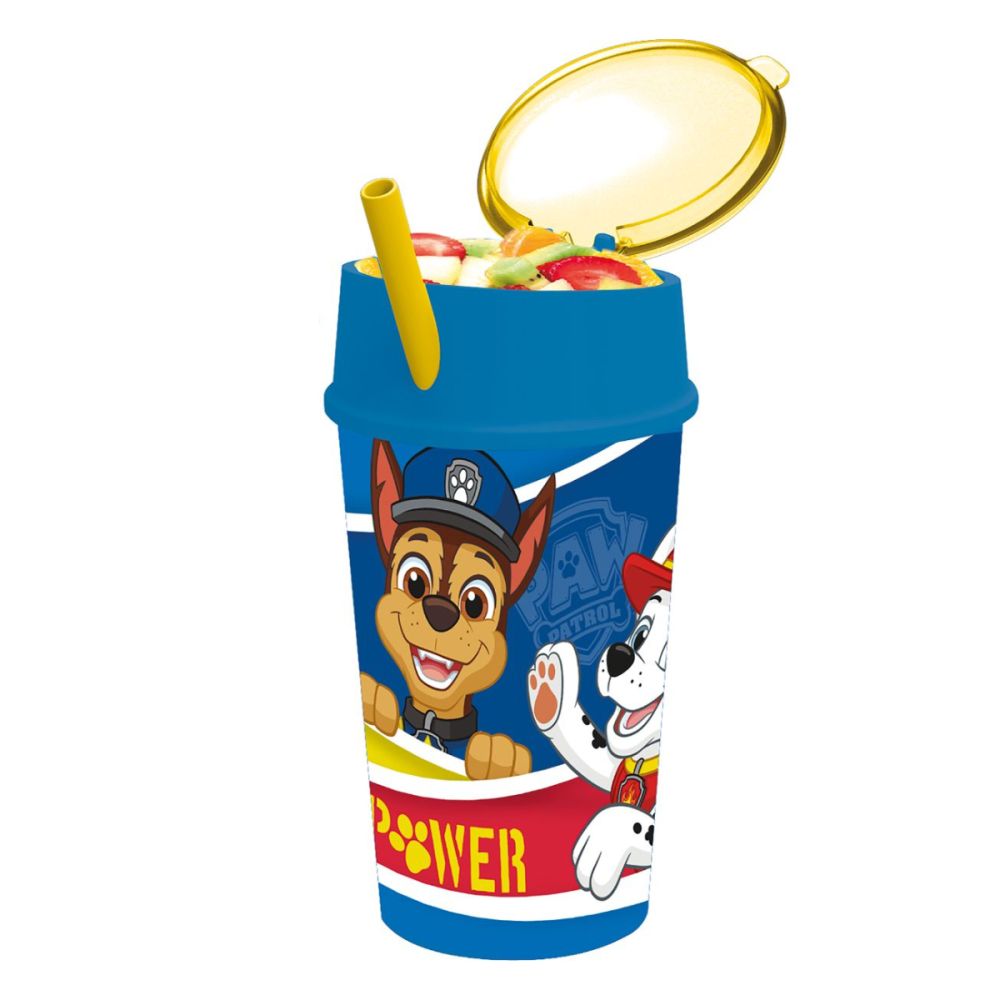 Чаша със сламка и горно отделение, Stor, Paw Patrol, 400 мл