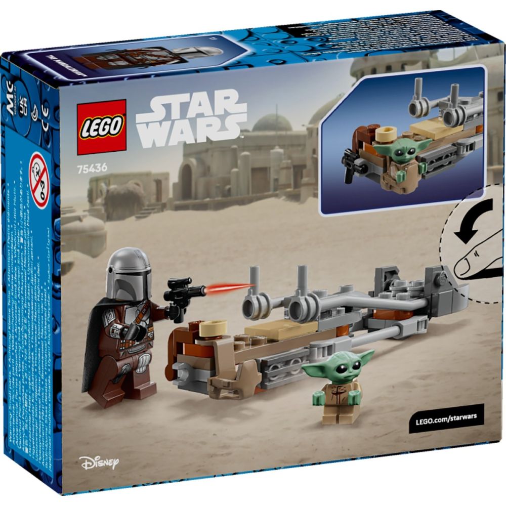 LEGO® Star Wars - Мотоциклетът на мандалореца и Грогу (75436)