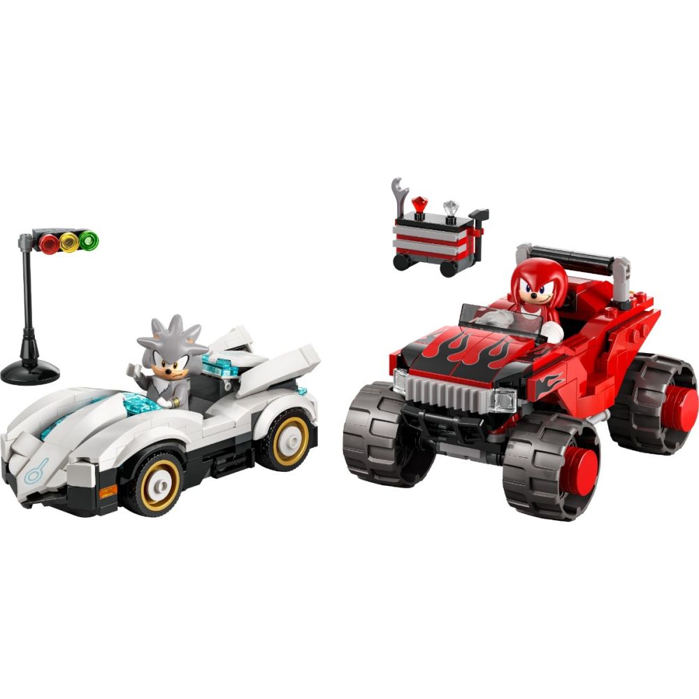 LEGO® Sonic The Hedgehog - Колата на Silver срещу чудовищния камион на Нъкълс (77118)