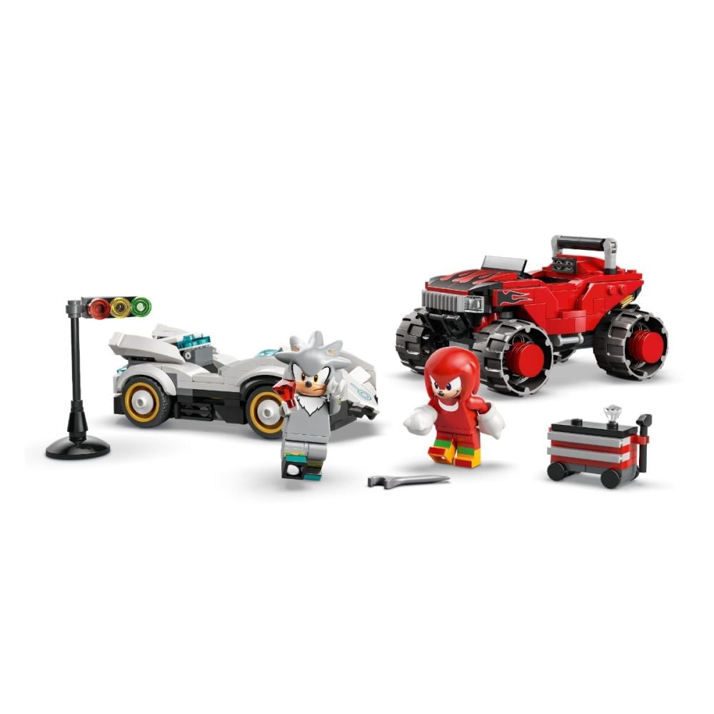 LEGO® Sonic The Hedgehog - Колата на Silver срещу чудовищния камион на Нъкълс (77118)