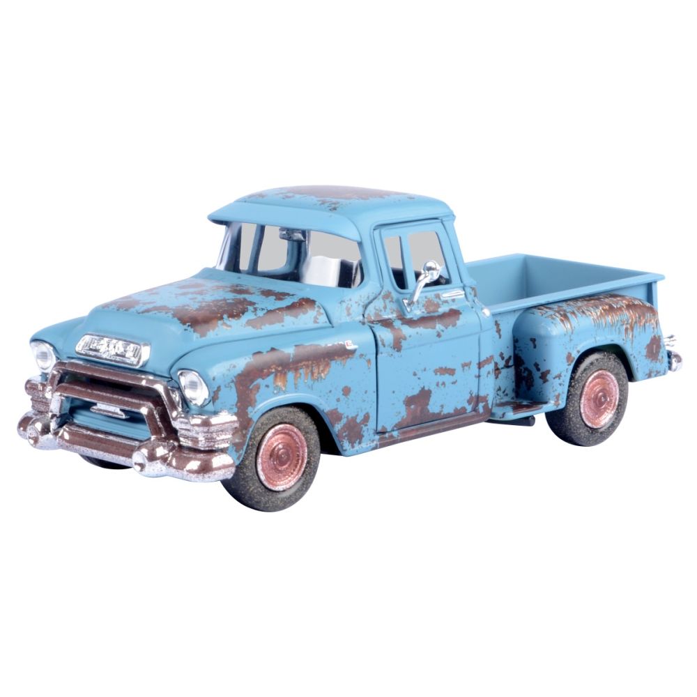 Метална количка, Motormax, Weathered Treasures, 1955 GMC Blue Chip Pickup, 1:24