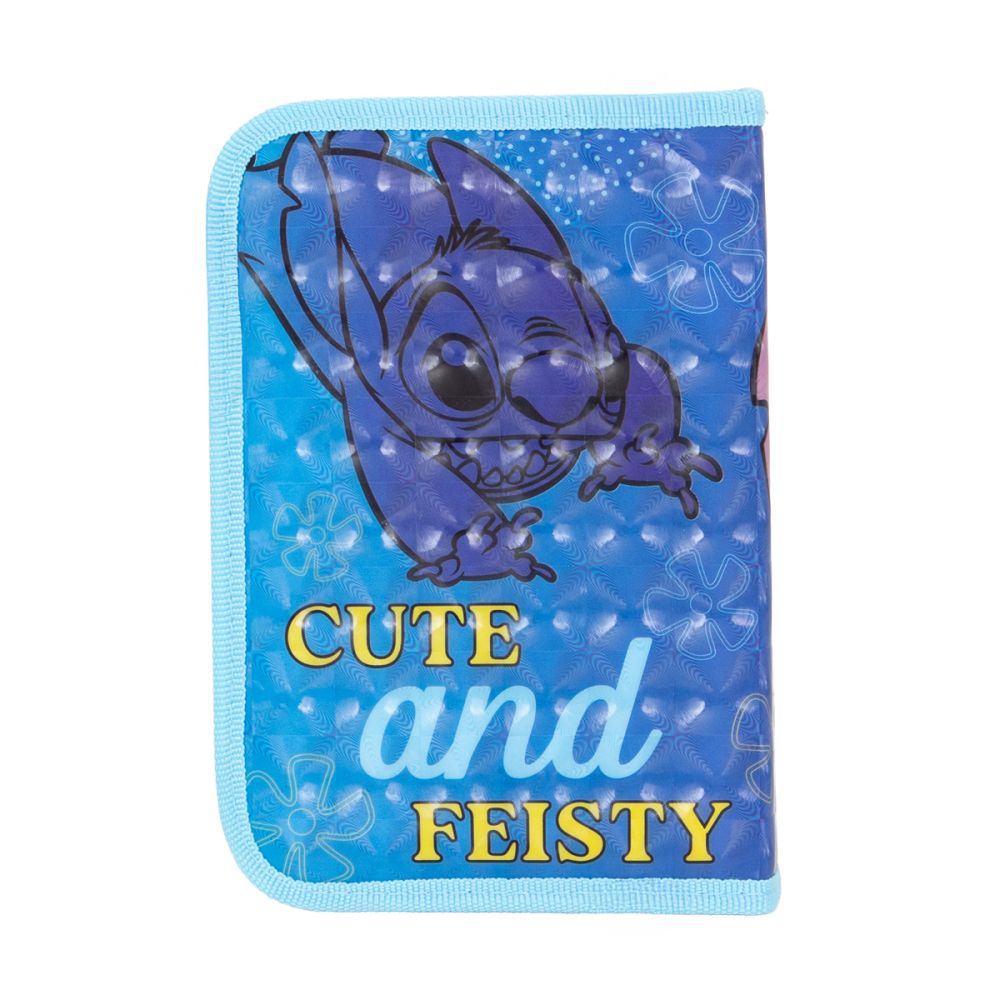 Моливник с 1 цип и 2 удължения, Disney Stitch, Aloha, Син