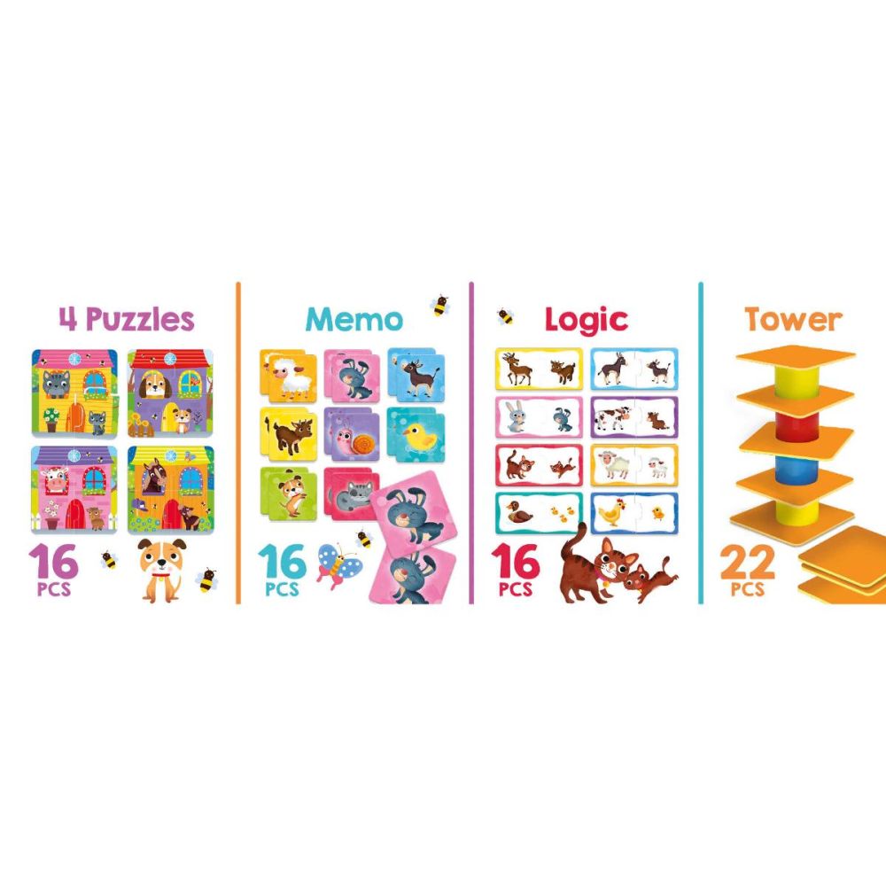 Образователна игра 4 в 1, Lisciani, Carotina Baby