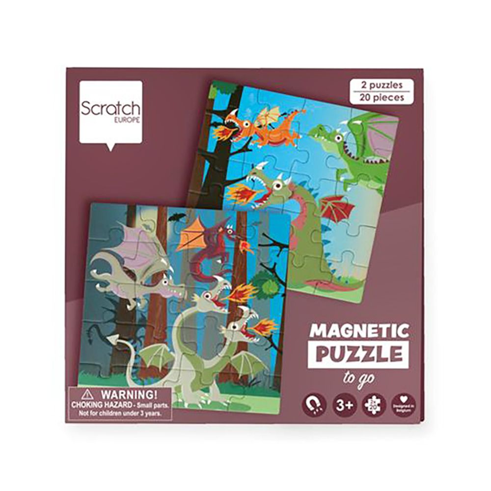 Магнитен пъзел Scratch, Дракони, 20 части