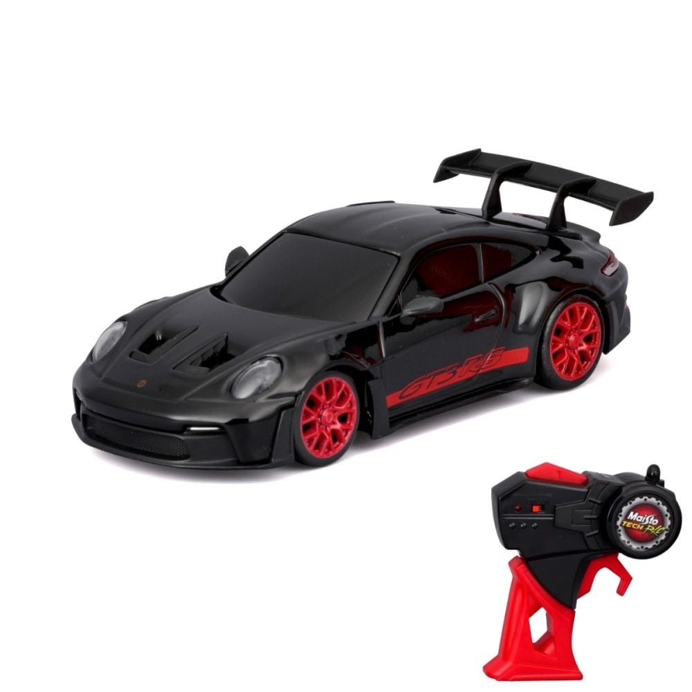 Метална кола с дистанционно, Maisto, Drifters, Porsche 911 GT3 RS, 1:43, черна