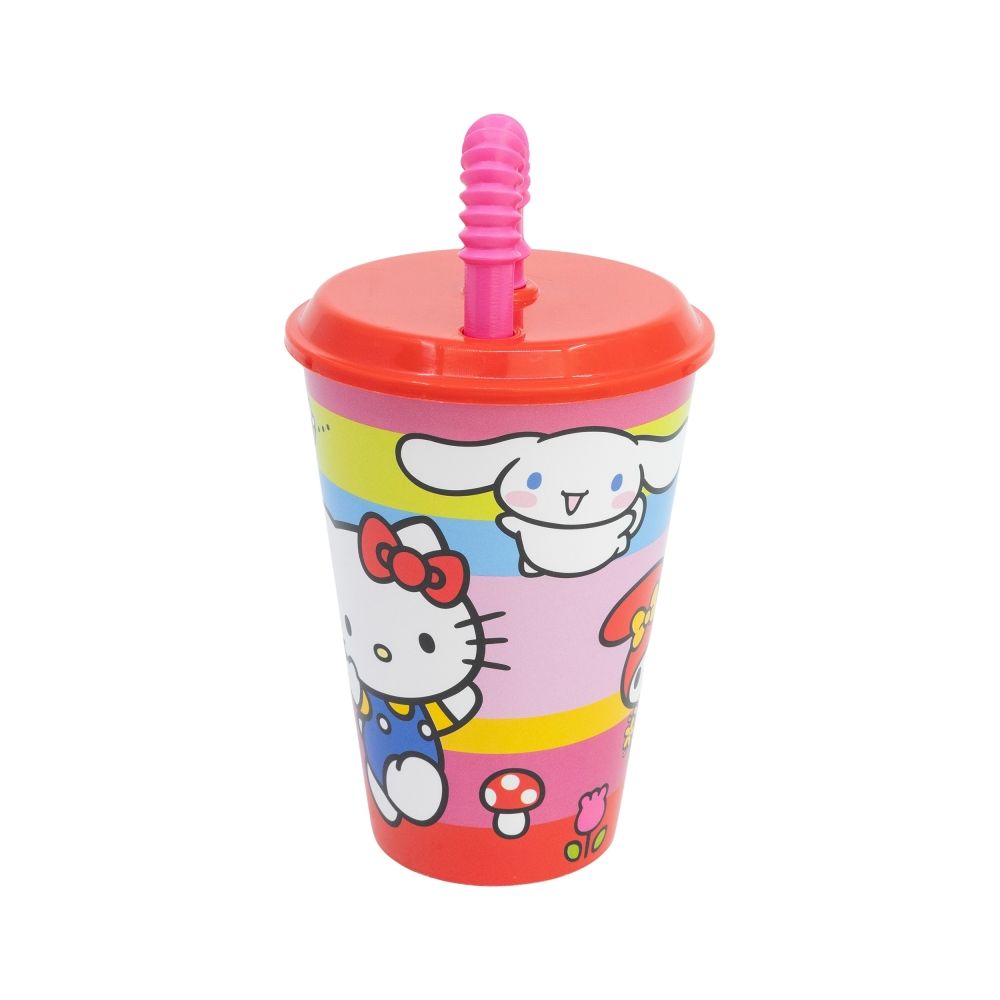 Чаша със сламка, Stor, Hello Kitty and Friends, 430 мл