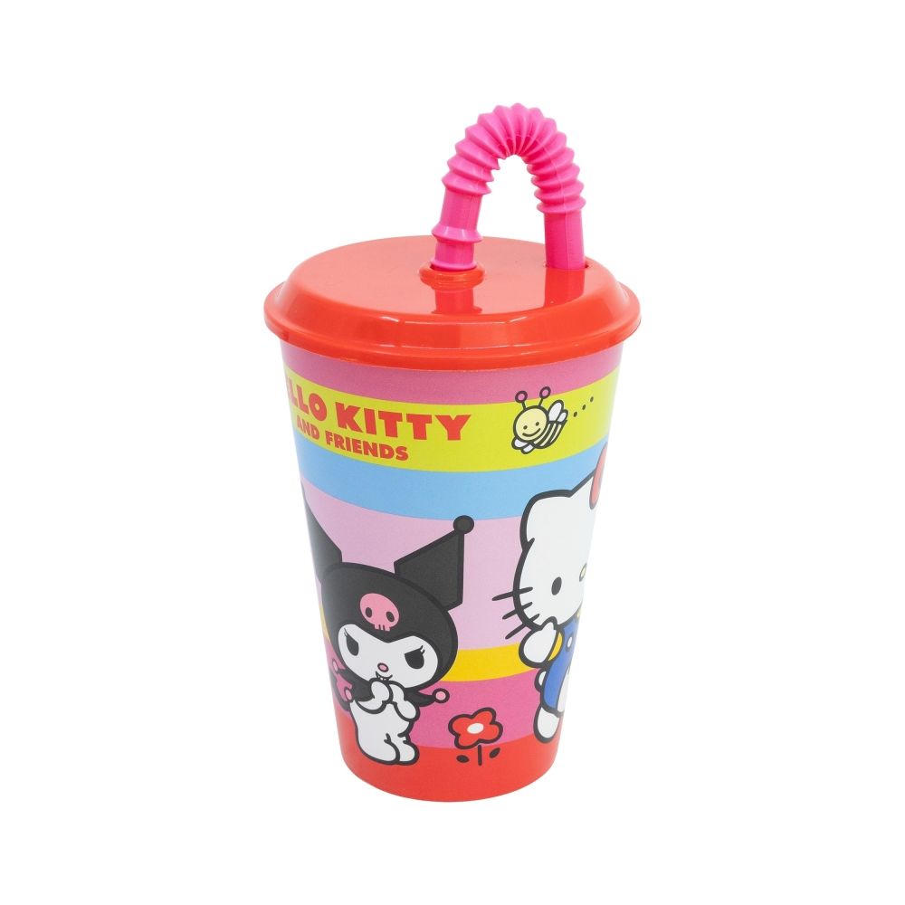 Чаша със сламка, Stor, Hello Kitty and Friends, 430 мл