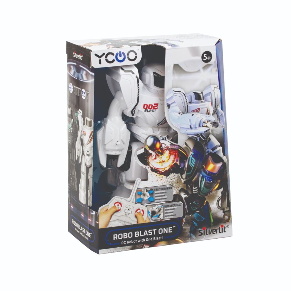 Робот с дистанционно управление, Silverlit, Ycoo, Robo Blast One, Бял