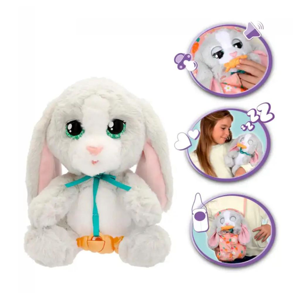 Интерактивна плюшена играчка, Baby Paws, Зайче, 24см