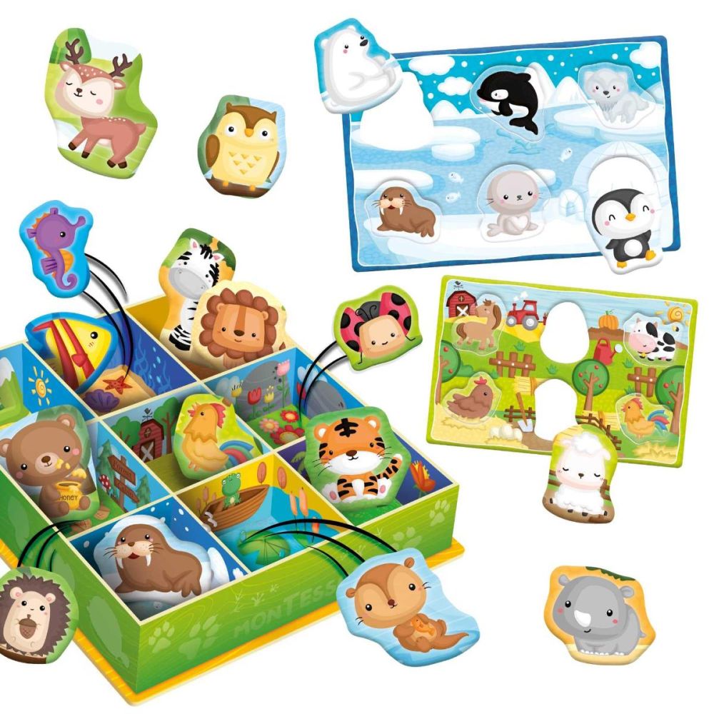 Образователна игра, Lisciani Montessori, Светът на животните