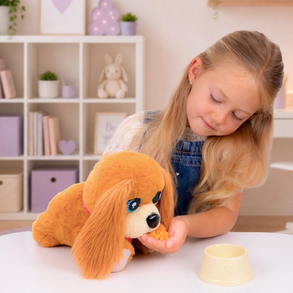 Интерактивна плюшена играчка, Baby Paws, Eat & Go, Puppy, 25 звука