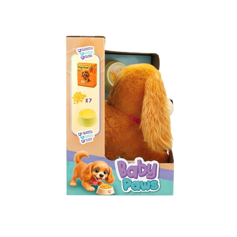 Интерактивна плюшена играчка, Baby Paws, Eat & Go, Puppy, 25 звука