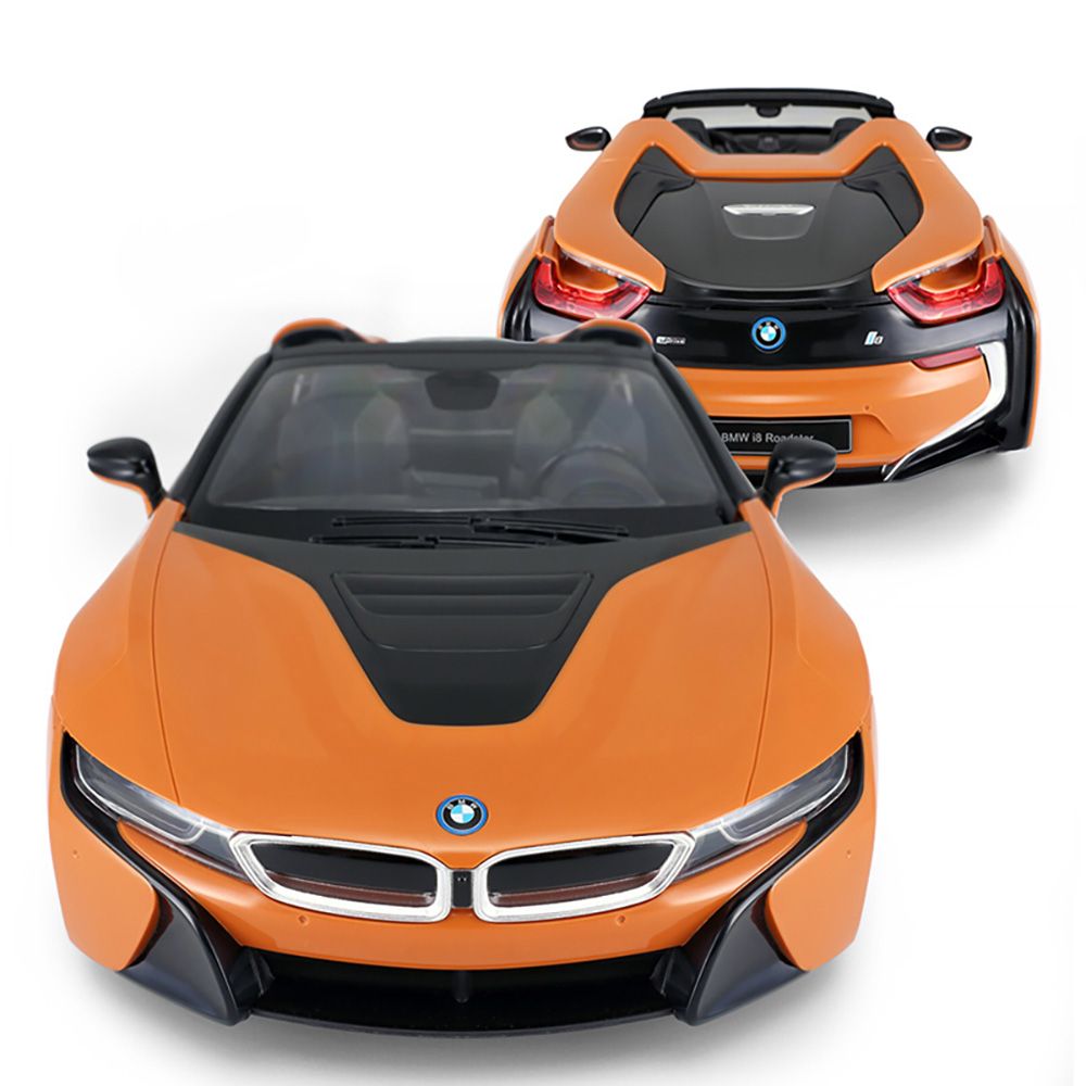 Количка с дистанционно управление, Rastar, BMW I8 Roadster, 1:12, Oранжева