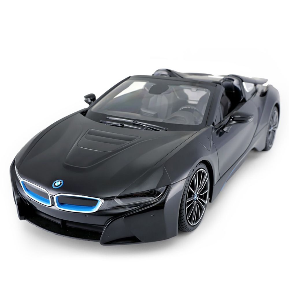 Количка с дистанционно управление, Rastar, BMW I8 Roadster, 1:12, Черна