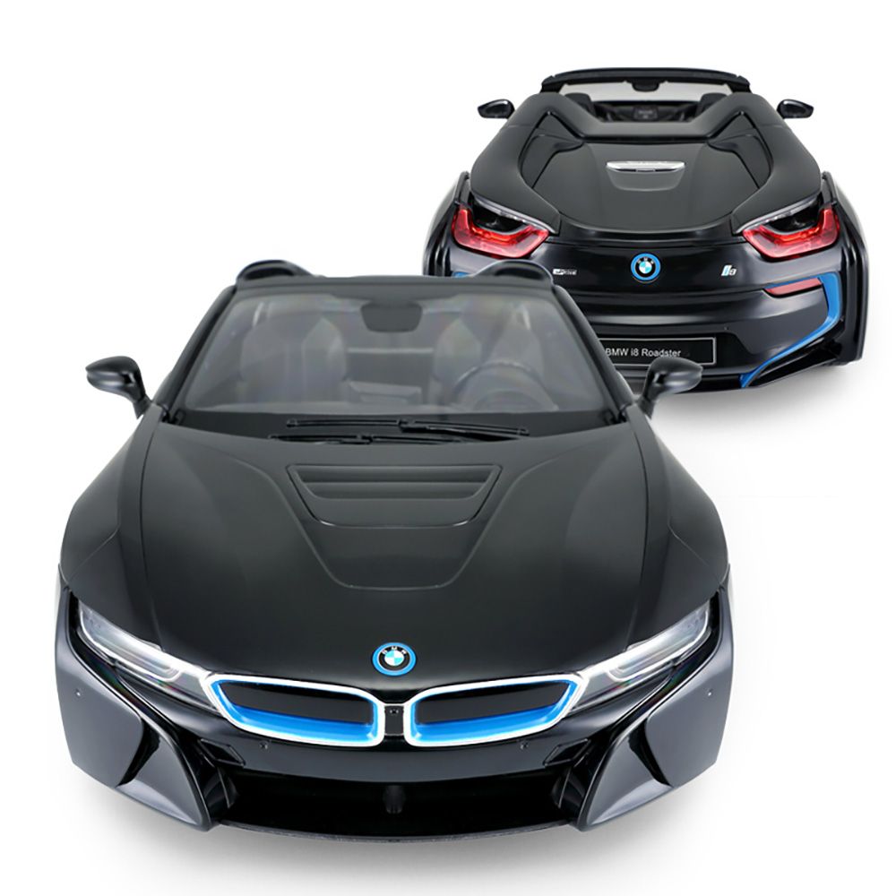 Количка с дистанционно управление, Rastar, BMW I8 Roadster, 1:12, Черна