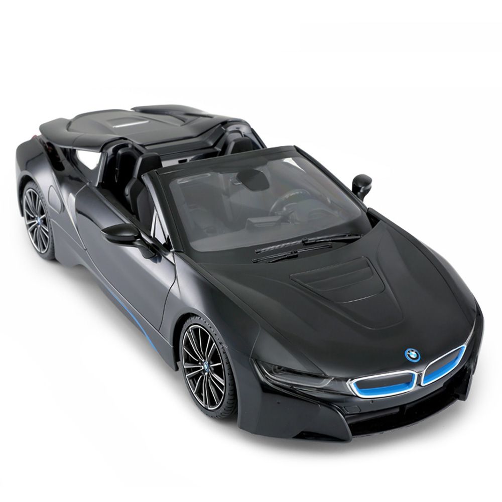 Количка с дистанционно управление, Rastar, BMW I8 Roadster, 1:12, Черна