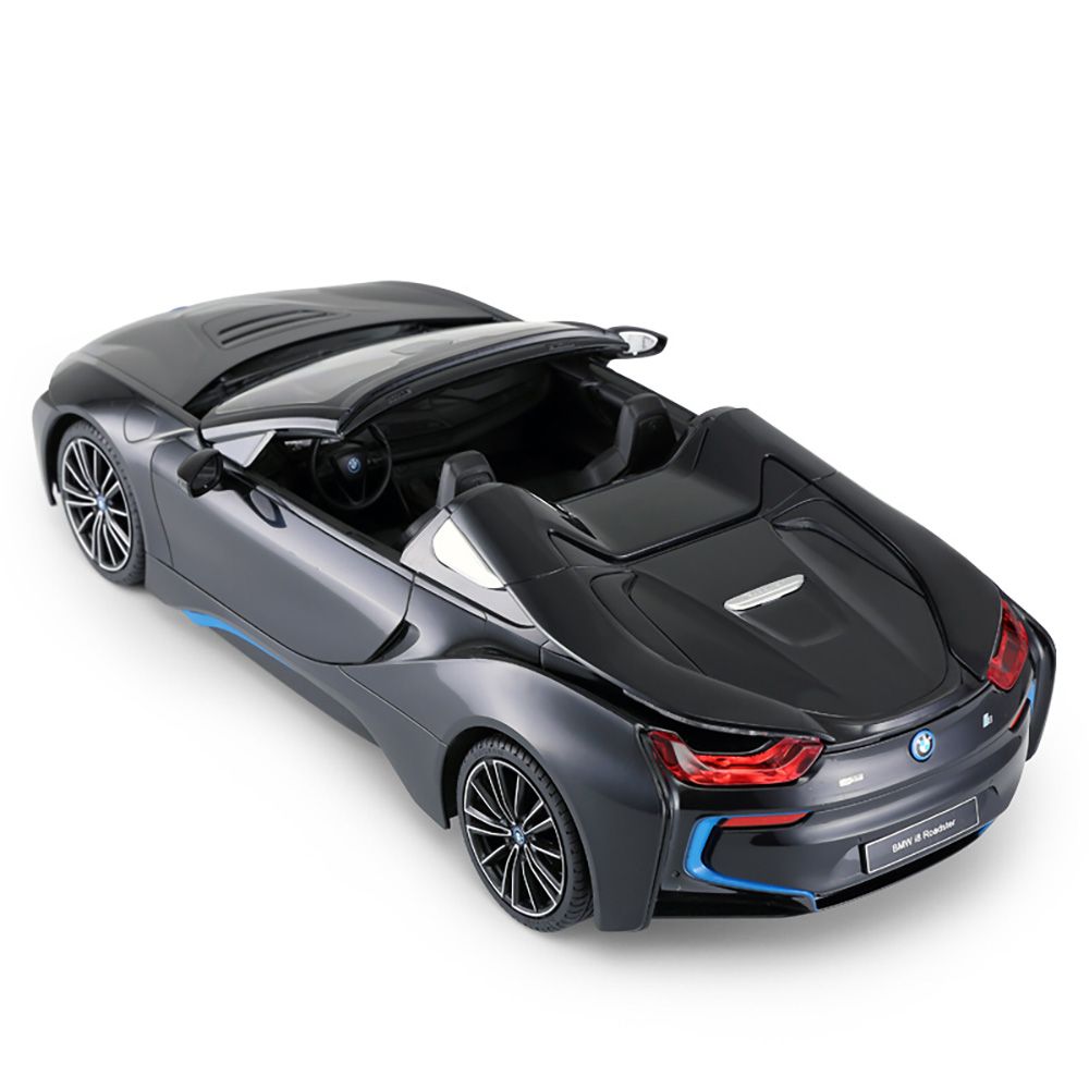 Количка с дистанционно управление, Rastar, BMW I8 Roadster, 1:12, Черна