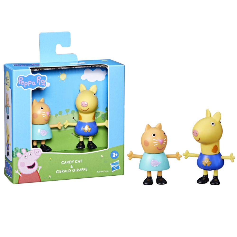 Комплект 2 фигурки Peppa Pig, Candy Cat и Gerald Giraffe, F9707