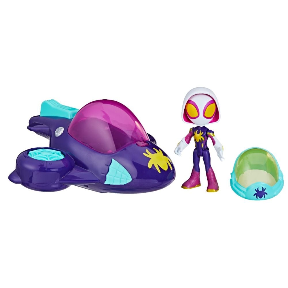 Комплект фигурка с количка, Spidey, Ghost Spider и Glide Spinner, F72545