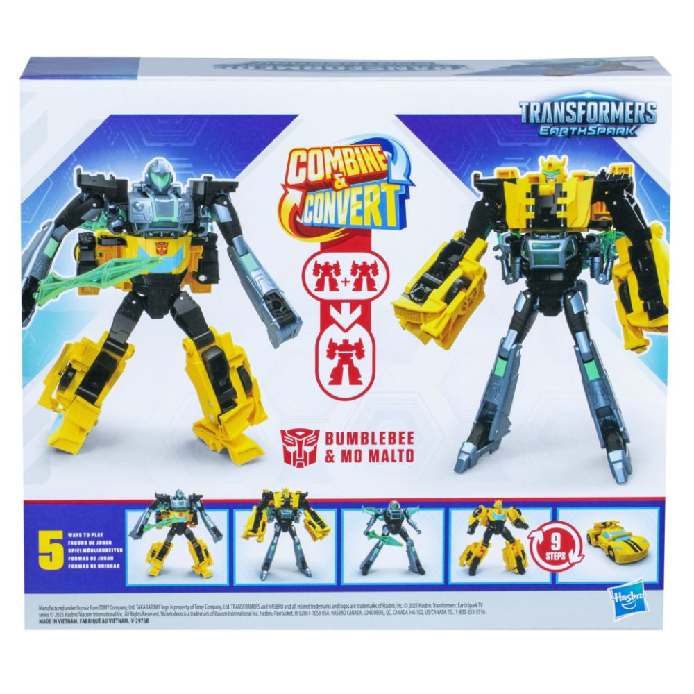 Комплект от 2 фигурки Transformers, Earthspark, Bumblee Bee и Mo Malto, F8439
