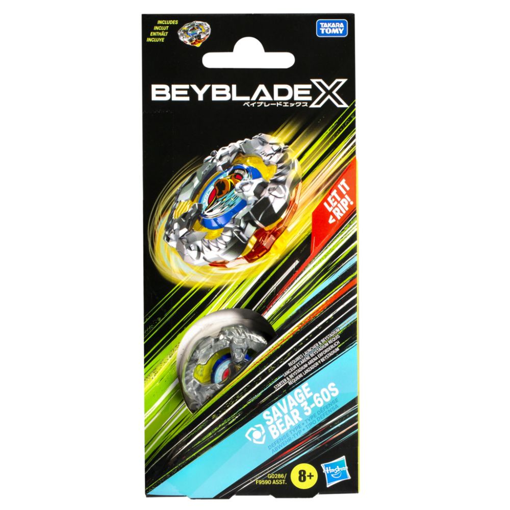 Играчка спинър, Beyblade X, Savege Bear 3-60S, G0286