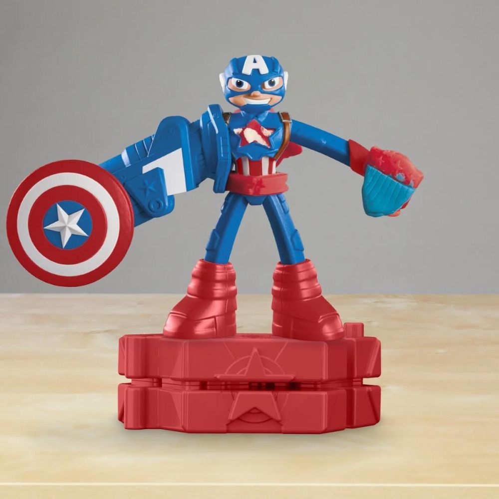 Комплект за игра с фигурка, Play-Doh, Marvel, Captain America, G0056