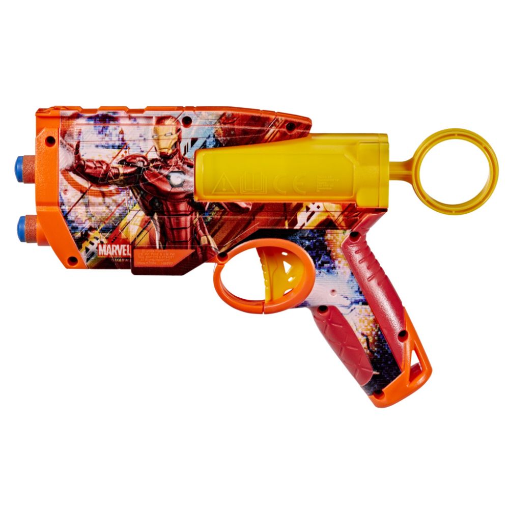 Бластер с 4 дунапренени стрелички, Nerf, Marvel, Iron Man, G1923