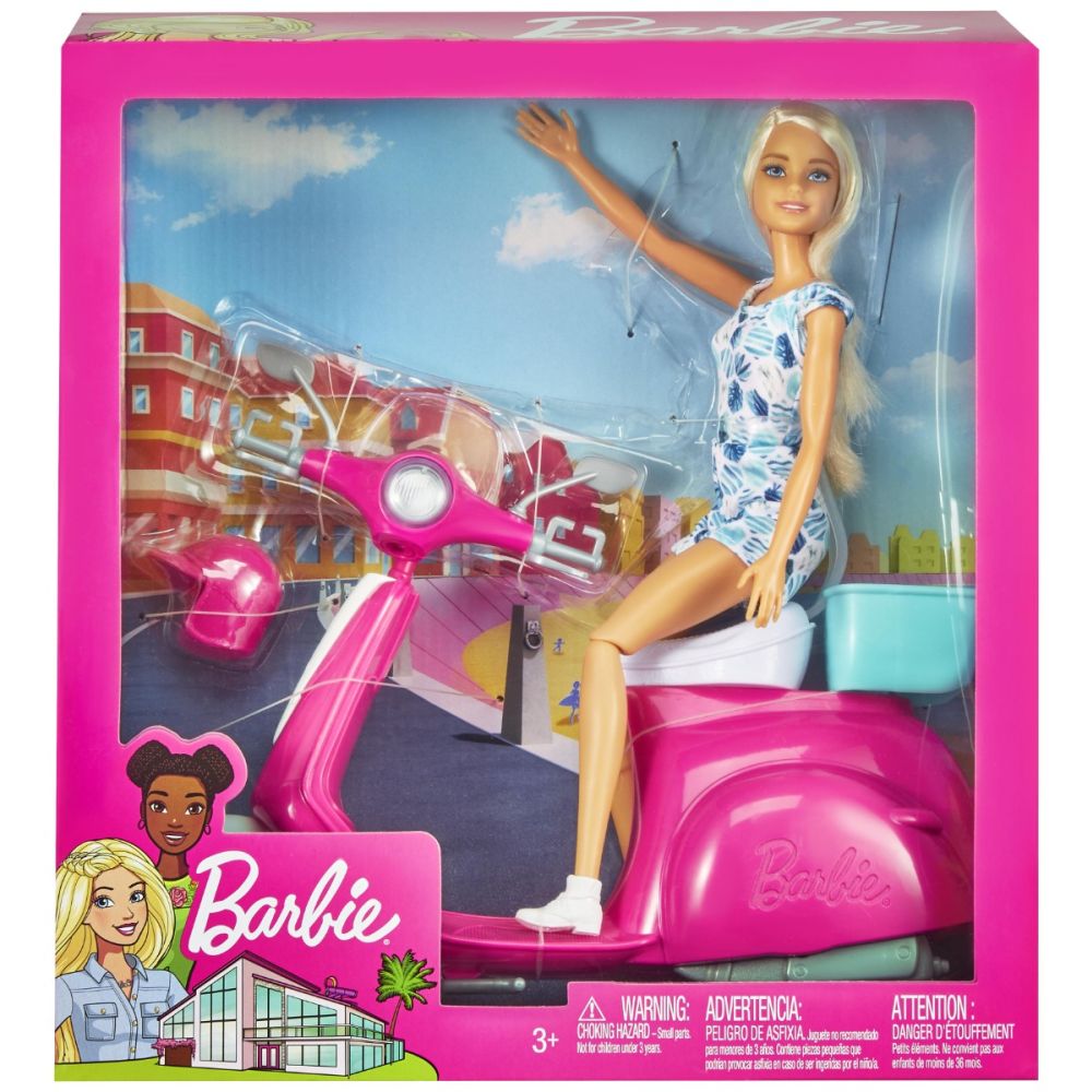 Кукла със скутер, Barbie, GBK85