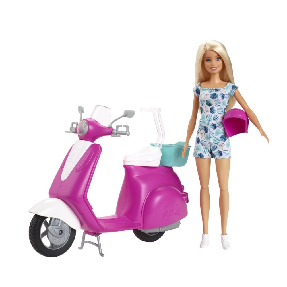 Кукла със скутер, Barbie, GBK85