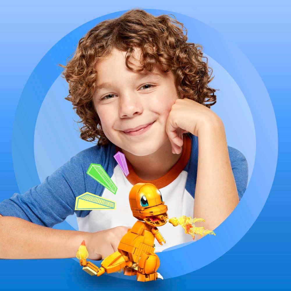 Строителен комплект, Mega Bloks, Pokemon Charmander, 180 части, GKY96