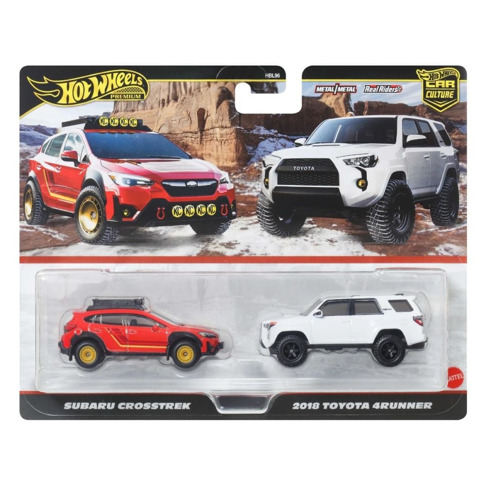 Комплект 2 метални колички Hot Wheels, Subaru Crosstrek и Toyota 4Runner 2018, JBK98