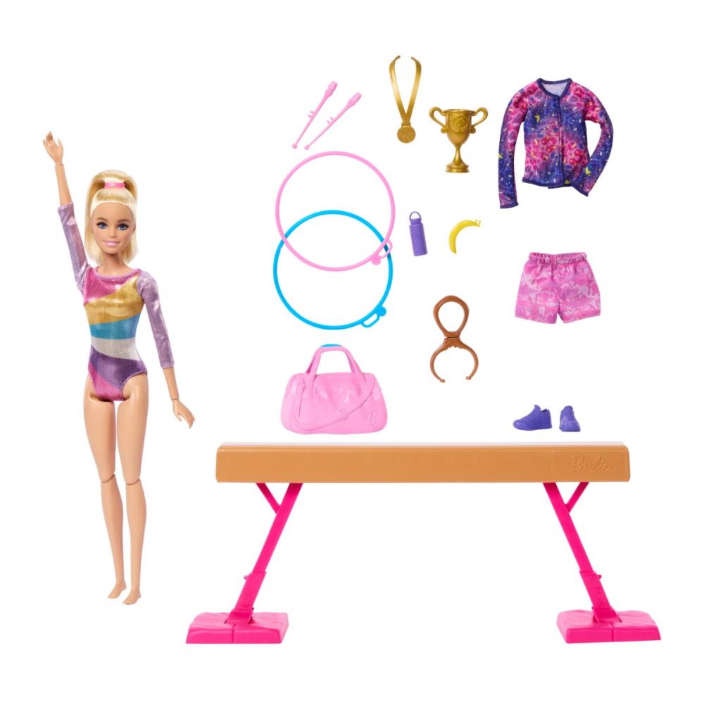 Кукла гимнастичка с аксесоари, Barbie, HRG52
