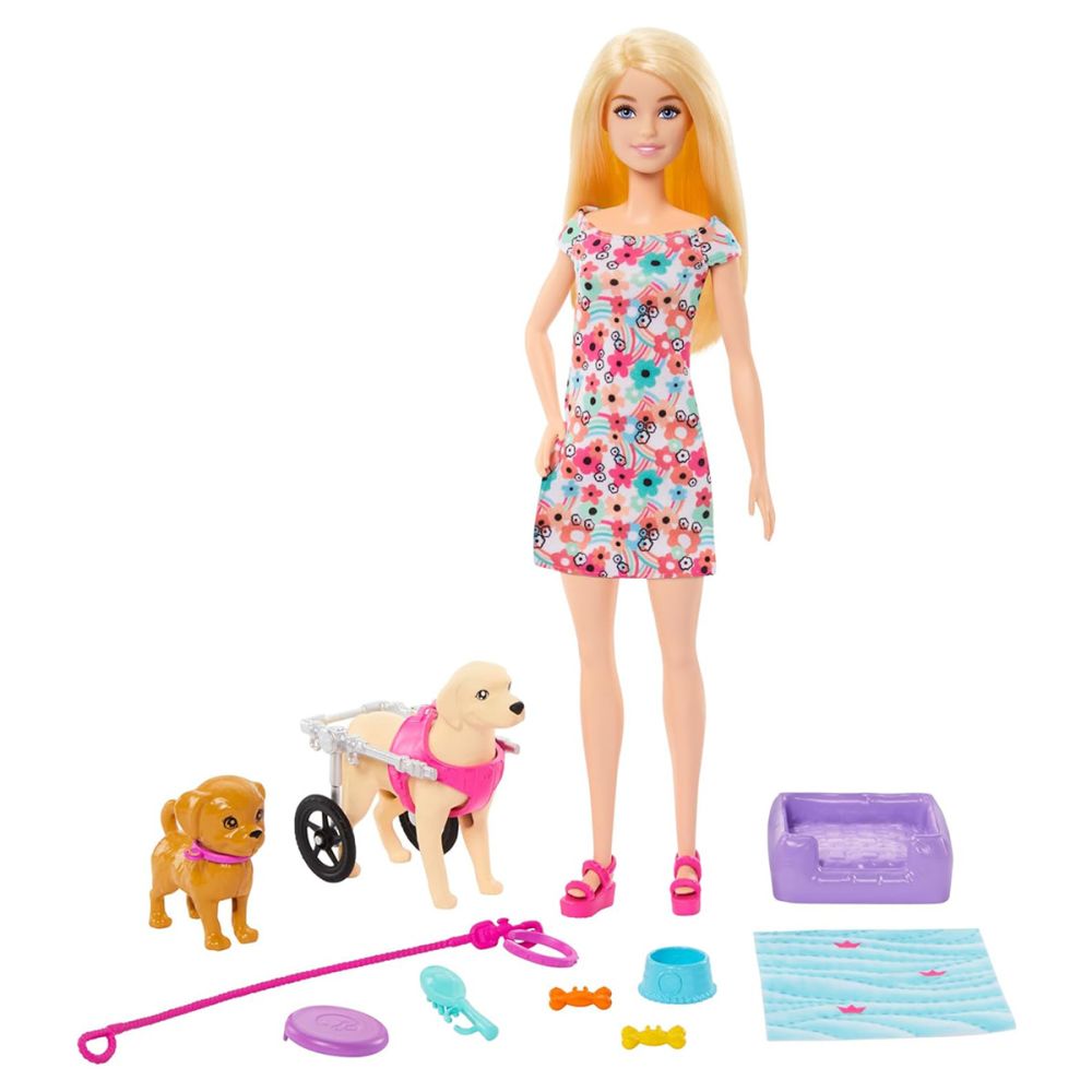 Кукла с 2 кученца и аксесоари, Barbie, HTK37