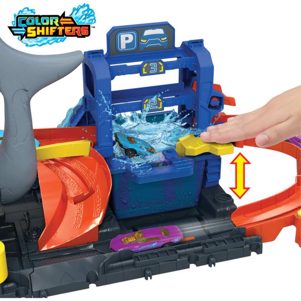Автомивка с количка, Hot Wheels City Color Reveal, Ultra Shark, HTN82