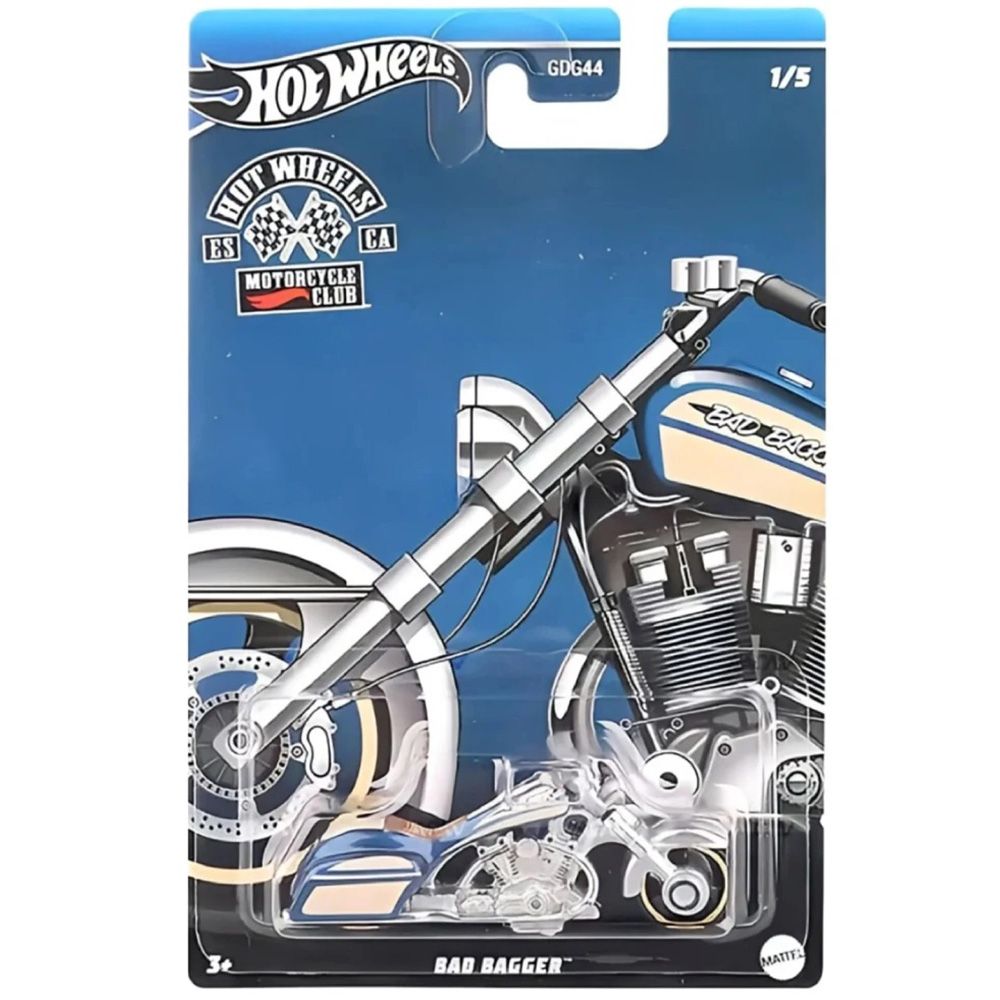 Метален мотоциклет, Hot Wheels, Bag Bagger, 1:64, HRR90