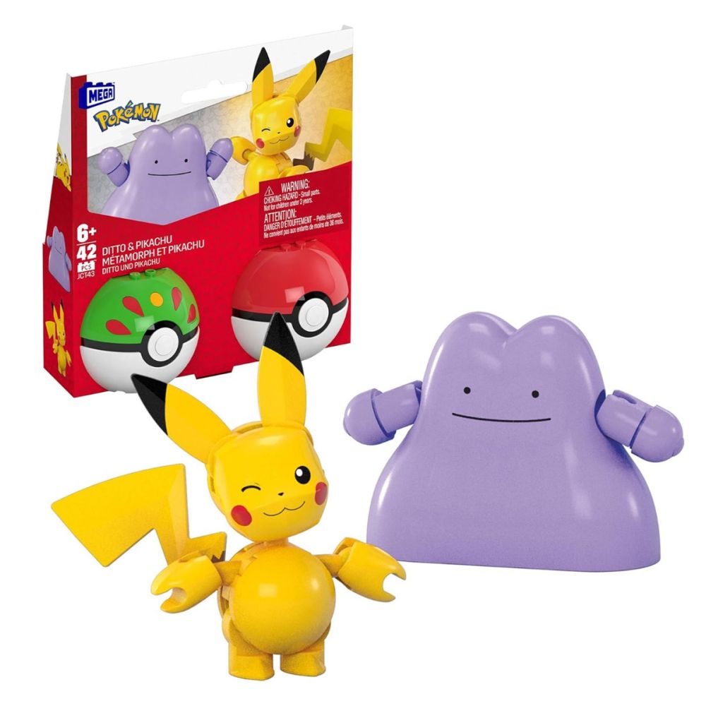 Строителен комплект, Mega Pokemon, Pikachu и Ditto, JCT43
